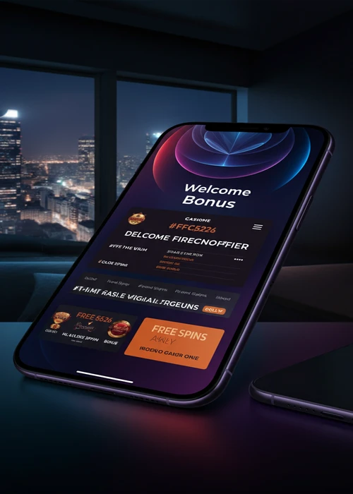 Afbeelding van een rijkgevuld welkomstpakket en bonusaanbiedingen bij Nyxbets Casino, inclusief gratis spins en extra speelgeld